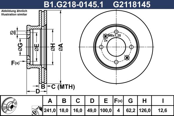 Galfer B1.G218-0145.1 - Тормозной диск autospares.lv