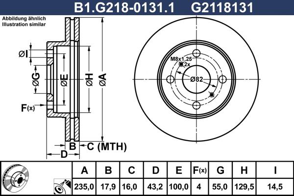 Galfer B1.G218-0131.1 - Тормозной диск autospares.lv