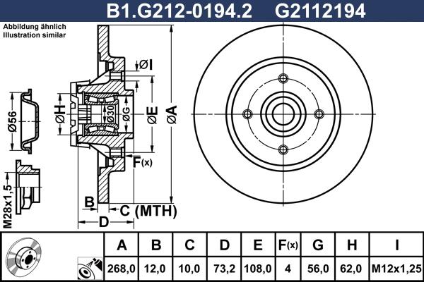 Galfer B1.G212-0194.2 - Тормозной диск autospares.lv