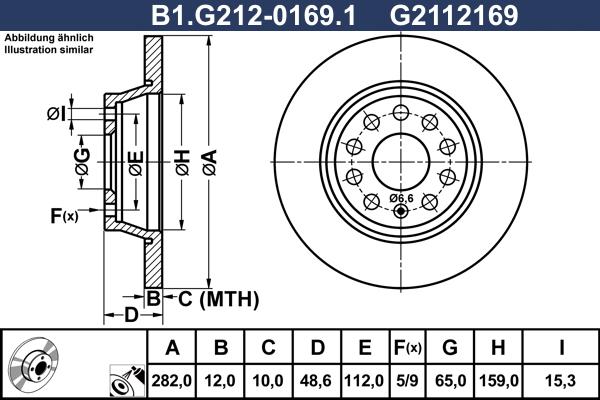 Galfer B1.G212-0169.1 - Тормозной диск autospares.lv