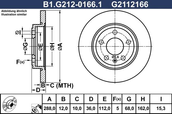 Galfer B1.G212-0166.1 - Тормозной диск autospares.lv