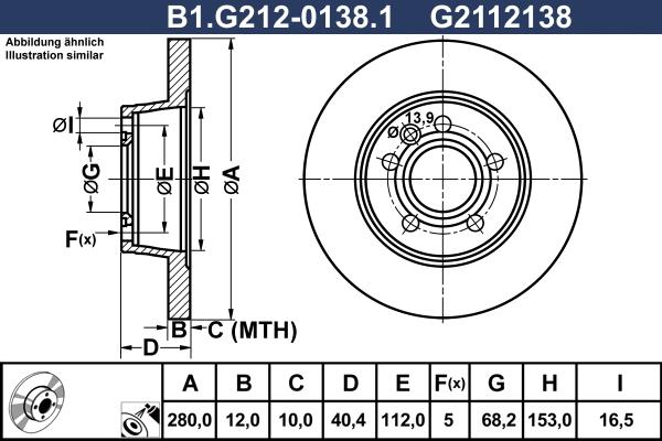 Galfer B1.G212-0138.1 - Тормозной диск autospares.lv