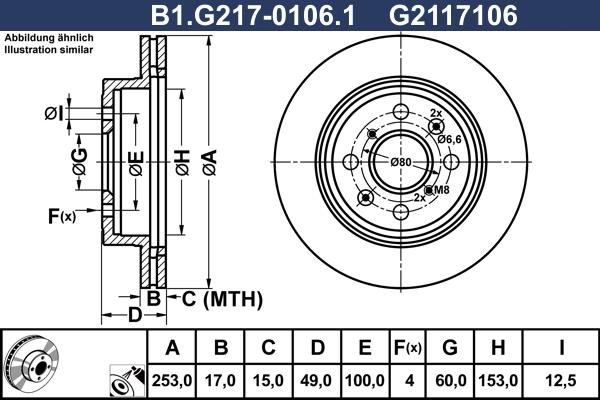 Galfer B1.G217-0106.1 - Тормозной диск autospares.lv