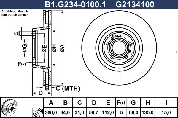 Galfer B1.G234-0100.1 - Тормозной диск autospares.lv