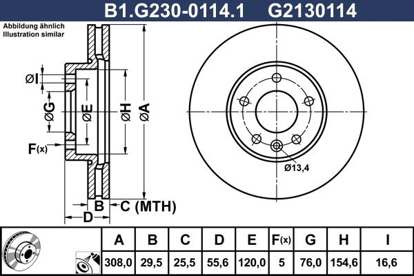 Galfer B1.G230-0114.1 - Тормозной диск autospares.lv