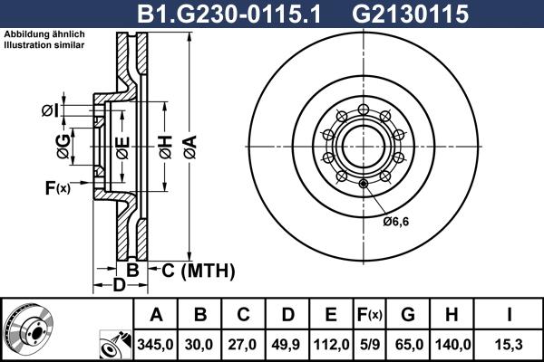 Galfer B1.G230-0115.1 - Тормозной диск autospares.lv