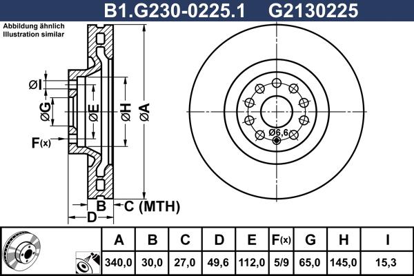 Galfer B1.G230-0225.1 - Тормозной диск autospares.lv