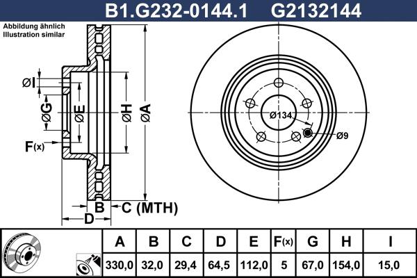 Galfer B1.G232-0144.1 - Тормозной диск autospares.lv