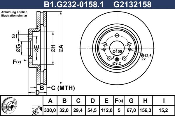 Galfer B1.G232- 0158.1 - Тормозной диск autospares.lv