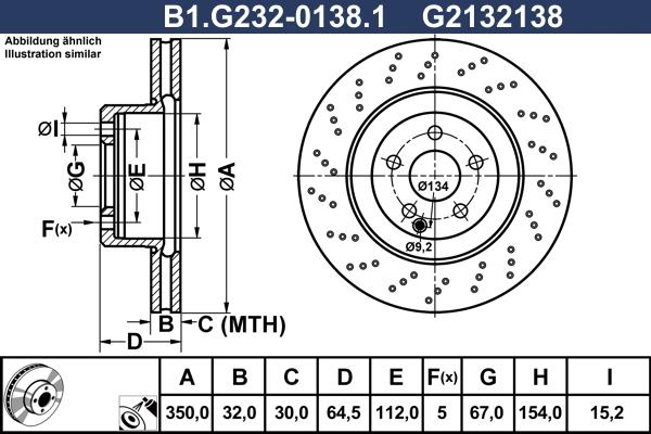 Galfer B1.G232-0138.1 - Тормозной диск autospares.lv