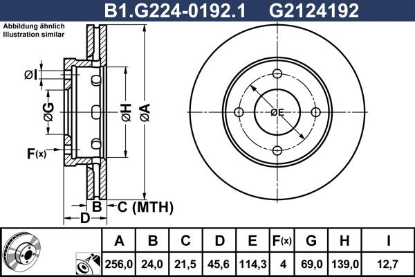 Galfer B1.G224-0192.1 - Тормозной диск autospares.lv