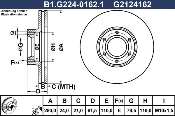 Galfer B1.G224-0162.1 - Тормозной диск autospares.lv