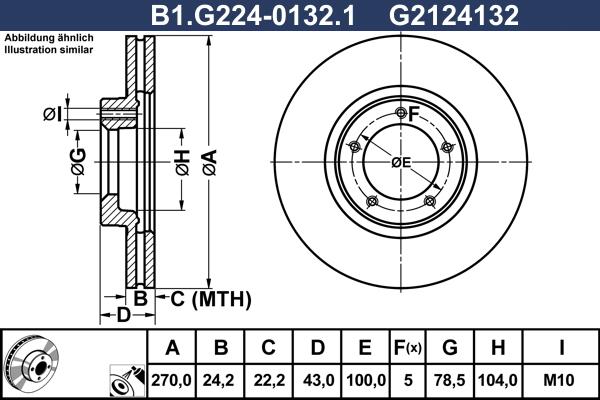 Galfer B1.G224-0132.1 - Тормозной диск autospares.lv
