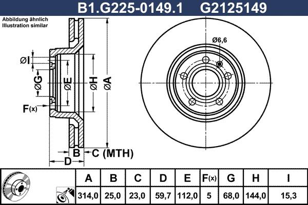 Galfer B1.G225-0149.1 - Тормозной диск autospares.lv