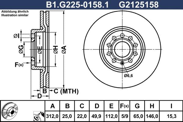 Galfer B1.G225-0158.1 - Тормозной диск autospares.lv