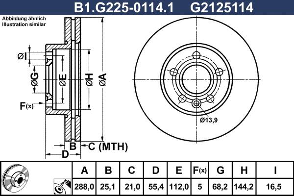 Galfer B1.G225-0114.1 - Тормозной диск autospares.lv