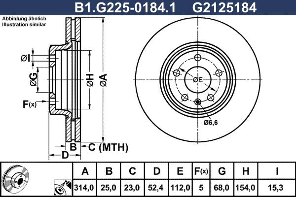 Galfer B1.G225-0184.1 - Тормозной диск autospares.lv