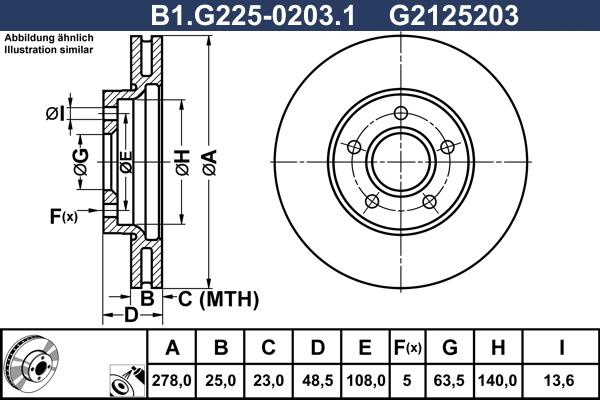 Galfer B1.G225-0203.1 - Тормозной диск autospares.lv