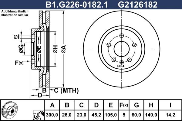 Galfer B1.G226-0182.1 - Тормозной диск autospares.lv