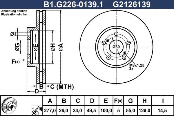 Galfer B1.G226-0139.1 - Тормозной диск autospares.lv