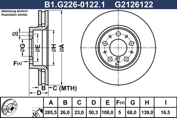 Galfer B1.G226-0122.1 - Тормозной диск autospares.lv