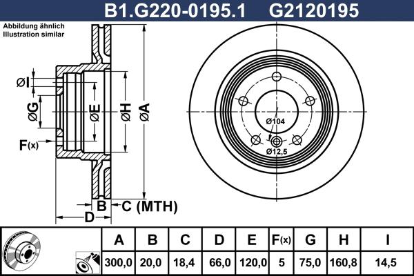 Galfer B1.G220-0195.1 - Тормозной диск autospares.lv