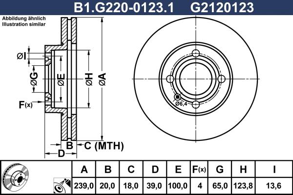 Galfer B1.G220-0123.1 - Тормозной диск autospares.lv