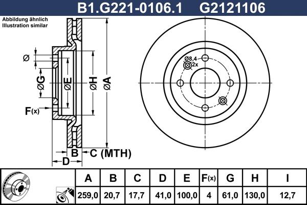 Galfer B1.G221-0106.1 - Тормозной диск autospares.lv