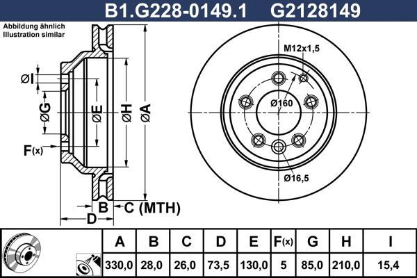 Galfer B1.G228-0149.1 - Тормозной диск autospares.lv