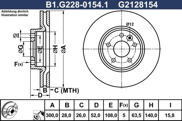 Galfer B1.G228-0154.1 - Тормозной диск autospares.lv