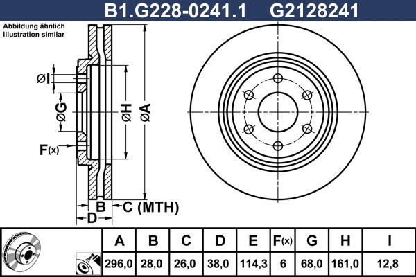 Galfer B1.G228-0241.1 - Тормозной диск autospares.lv