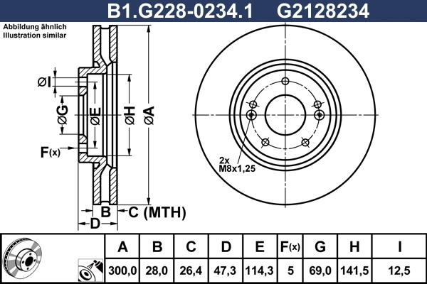 Galfer B1.G228-0234.1 - Тормозной диск autospares.lv