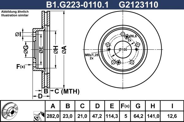 Galfer B1.G223-0110.1 - Тормозной диск autospares.lv