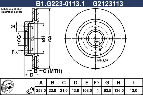 Galfer B1.G223-0113.1 - Тормозной диск autospares.lv