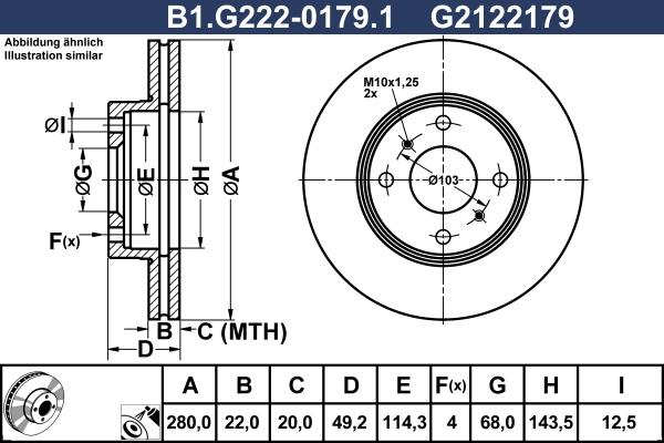 Galfer B1.G222-0179.1 - Тормозной диск autospares.lv