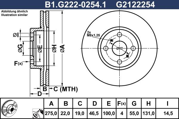 Galfer B1.G222-0254.1 - Тормозной диск autospares.lv