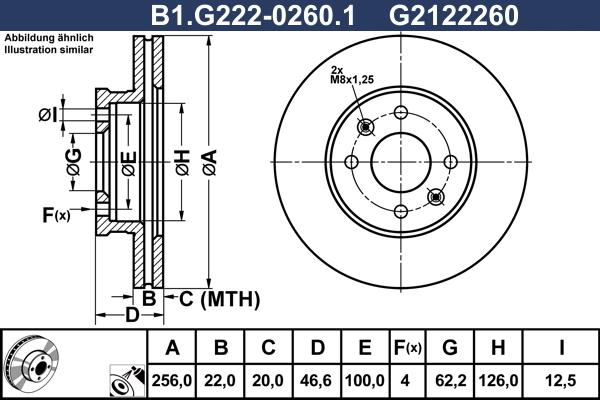 Galfer B1.G222-0260.1 - Тормозной диск autospares.lv