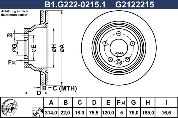 Galfer B1.G222-0215.1 - Тормозной диск autospares.lv