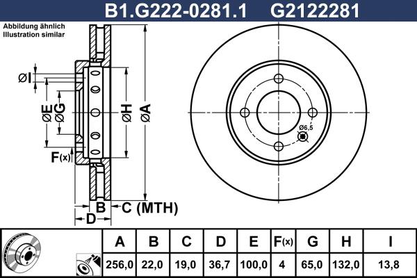 Galfer B1.G222-0281.1 - Тормозной диск autospares.lv