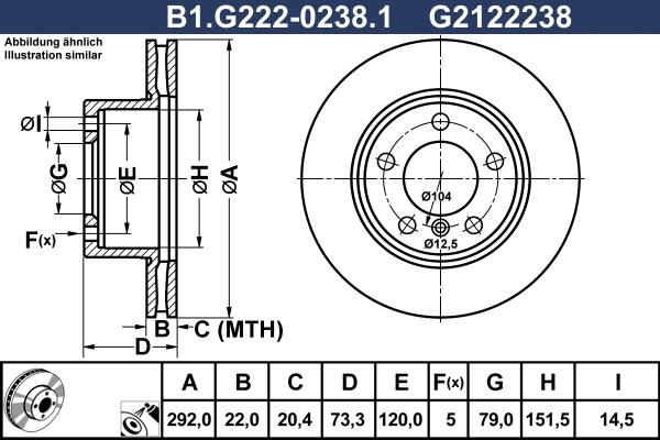 Galfer B1.G222-0238.1 - Тормозной диск autospares.lv