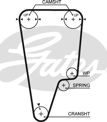 Gates T184RB - Зубчатый ремень ГРМ autospares.lv