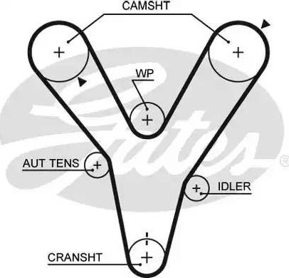 Gates 5584XS - Зубчатый ремень ГРМ autospares.lv
