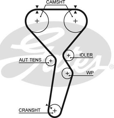 Gates 5585XS - Зубчатый ремень ГРМ autospares.lv
