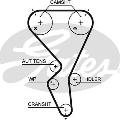 Gates 5615XS - Зубчатый ремень ГРМ autospares.lv