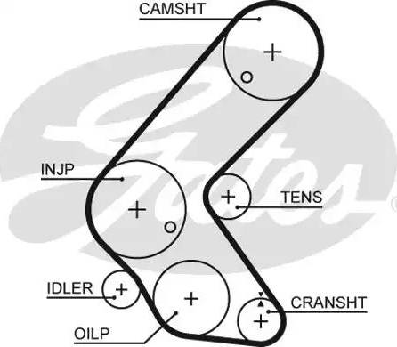 Gates 5679XS - Зубчатый ремень ГРМ autospares.lv