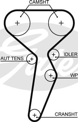 Gates 5671XS - Зубчатый ремень ГРМ autospares.lv