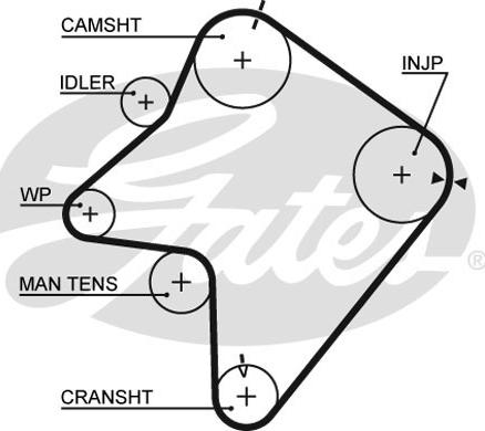 Gates 5354XS - Зубчатый ремень ГРМ autospares.lv