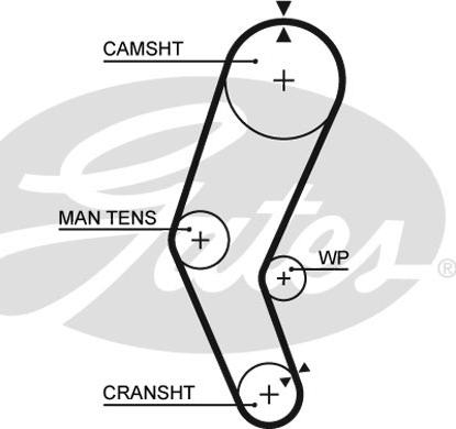 Gates 5272 - Зубчатый ремень ГРМ autospares.lv