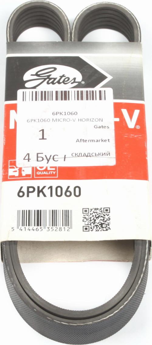 Gates 6PK1060 - Поликлиновой ремень autospares.lv