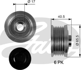 Gates OAP7032 - Шкив генератора, муфта autospares.lv